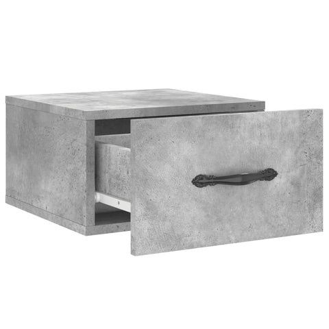 vidaXL Wall-mounted Bedside Cabinet Concrete Grey 35x35x20 cm