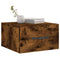 vidaXL Wall-mounted Bedside Cabinet Smoked Oak 35x35x20 cm