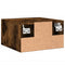 vidaXL Wall-mounted Bedside Cabinet Smoked Oak 35x35x20 cm