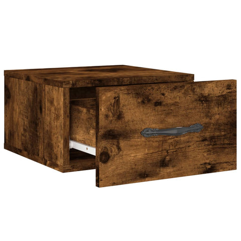 vidaXL Wall-mounted Bedside Cabinets 2 pcs Smoked Oak 35x35x20 cm