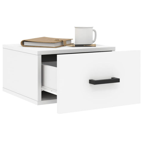 vidaXL Wall-mounted Bedside Cabinet White 35x35x20 cm