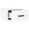 vidaXL Wall-mounted Bedside Cabinet High Gloss White 35x35x20 cm