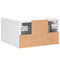 vidaXL Wall-mounted Bedside Cabinet High Gloss White 35x35x20 cm