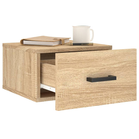 vidaXL Wall-mounted Bedside Cabinet Sonoma Oak 35x35x20 cm
