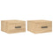 vidaXL Wall-mounted Bedside Cabinets 2 pcs Sonoma Oak 35x35x20 cm