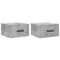 vidaXL Wall-mounted Bedside Cabinets 2 pcs Concrete Grey 35x35x20 cm
