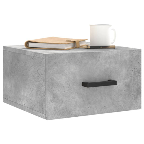 vidaXL Wall-mounted Bedside Cabinets 2 pcs Concrete Grey 35x35x20 cm