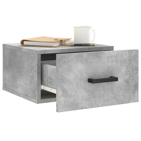 vidaXL Wall-mounted Bedside Cabinets 2 pcs Concrete Grey 35x35x20 cm