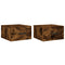vidaXL Wall-mounted Bedside Cabinets 2 pcs Smoked Oak 35x35x20 cm