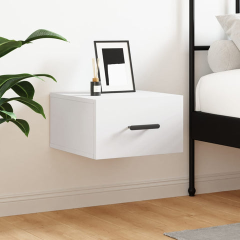 vidaXL Wall-mounted Bedside Cabinet White 35x35x20 cm