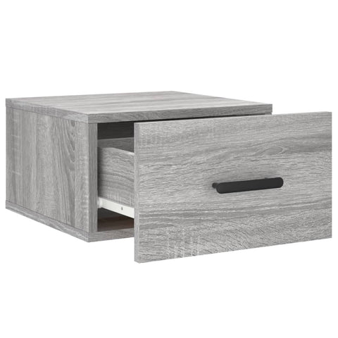 vidaXL Wall-mounted Bedside Cabinet Grey Sonoma 35x35x20 cm