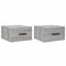 vidaXL Wall-mounted Bedside Cabinets 2 pcs Grey Sonoma 35x35x20 cm