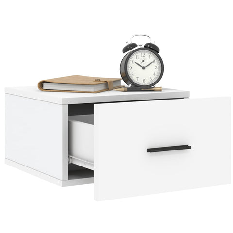 vidaXL Wall-mounted Bedside Cabinet White 35x35x20 cm
