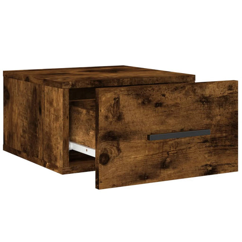 vidaXL Wall-mounted Bedside Cabinets 2 pcs Smoked Oak 35x35x20 cm