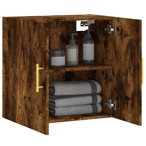 vidaXL Wall Cabinet Smoked Oak 60x31x60 cm Engineered Wood