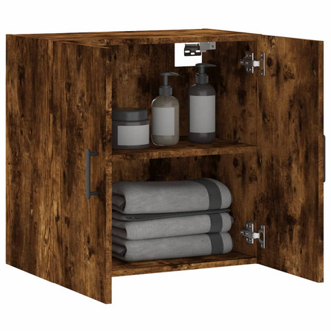 vidaXL Wall Cabinet Smoked Oak 60x31x60 cm Engineered Wood