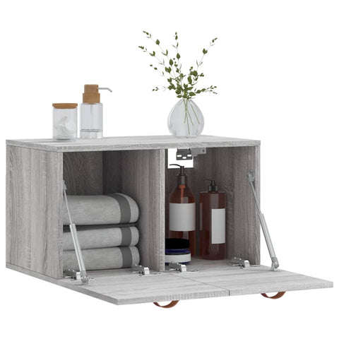 vidaXL Wall Cabinet Grey Sonoma 60x36.5x35 cm Engineered Wood