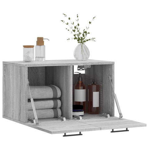vidaXL Wall Cabinet Grey Sonoma 60x36.5x35 cm Engineered Wood