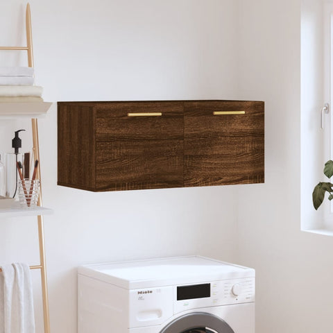 vidaXL Wall Cabinet Brown Oak 80x36.5x35 cm Engineered Wood
