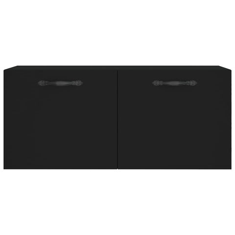 vidaXL Wall Cabinet Black 80x36.5x35 cm Engineered Wood