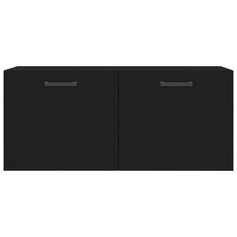 vidaXL Wall Cabinet Black 80x36.5x35 cm Engineered Wood