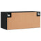 vidaXL Wall Cabinet Black 80x36.5x35 cm Engineered Wood