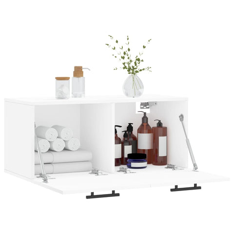 vidaXL Wall Cabinet White 80x36.5x35 cm Engineered Wood