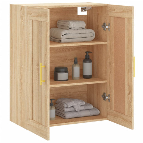 vidaXL Wall Mounted Cabinet Sonoma Oak 69.5x34x90 cm Engineered Wood