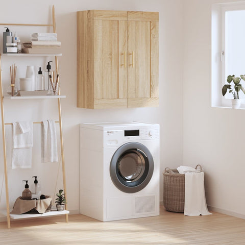 vidaXL Wall Mounted Cabinet Sonoma Oak 69.5x34x90 cm Engineered Wood