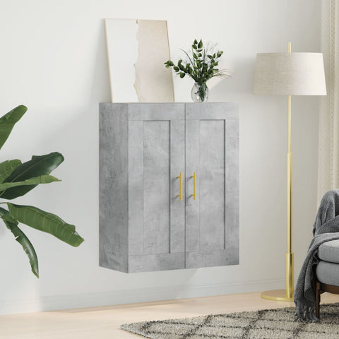 vidaXL Wall Mounted Cabinet Concrete Grey 69.5x34x90 cm Engineered Wood