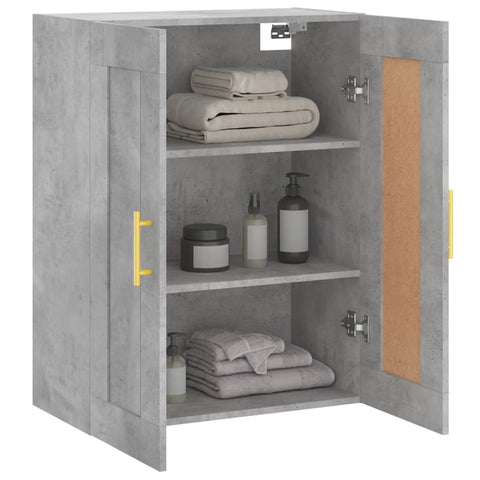 vidaXL Wall Mounted Cabinet Concrete Grey 69.5x34x90 cm Engineered Wood
