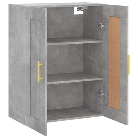 vidaXL Wall Mounted Cabinet Concrete Grey 69.5x34x90 cm Engineered Wood