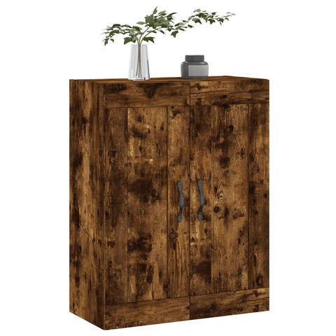 vidaXL Wall Mounted Cabinet Smoked Oak 69.5x34x90 cm Engineered Wood