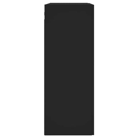 vidaXL Wall Mounted Cabinet Black 69.5x34x90 cm Engineered Wood