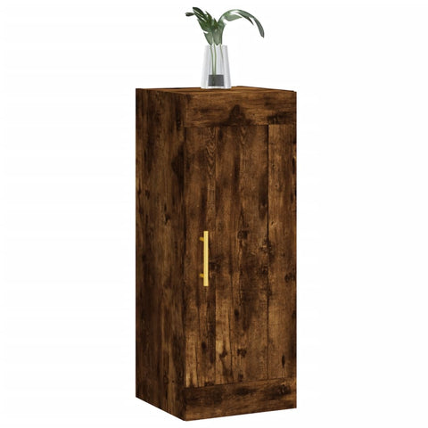 vidaXL Wall Mounted Cabinet Smoked Oak 34.5x34x90 cm Engineered Wood