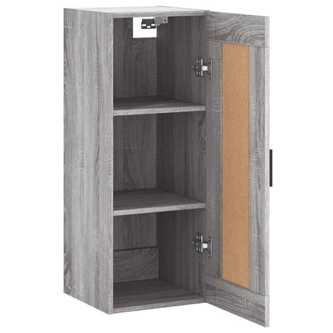 vidaXL Wall Mounted Cabinet Grey Sonoma 34.5x34x90 cm Engineered Wood