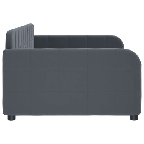 vidaXL Day Bed without Mattress Dark Grey 90x190 cm Single Velvet