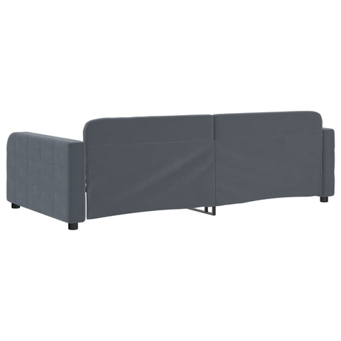 vidaXL Day Bed without Mattress Dark Grey 90x190 cm Single Velvet