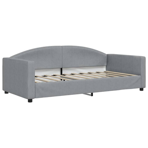 vidaXL Day Bed without Mattress Light Grey 90x190 cm Single Fabric