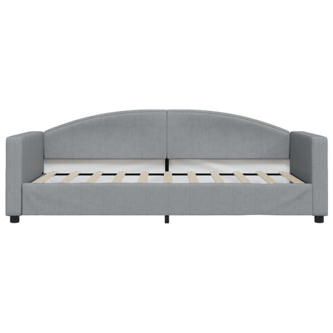 vidaXL Day Bed without Mattress Light Grey 90x190 cm Single Fabric