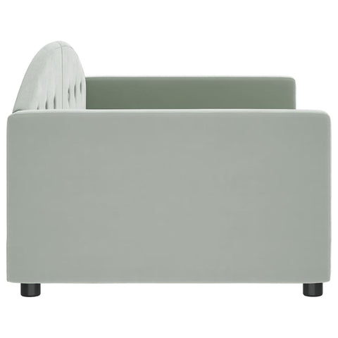 vidaXL Day Bed without Mattress Light Grey 90x190 cm Single Velvet