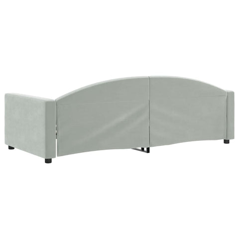 vidaXL Day Bed without Mattress Light Grey 90x190 cm Single Velvet