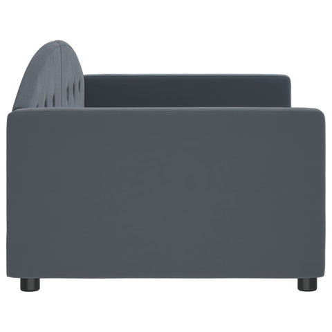 vidaXL Day Bed without Mattress Dark Grey 90x190 cm Single Velvet