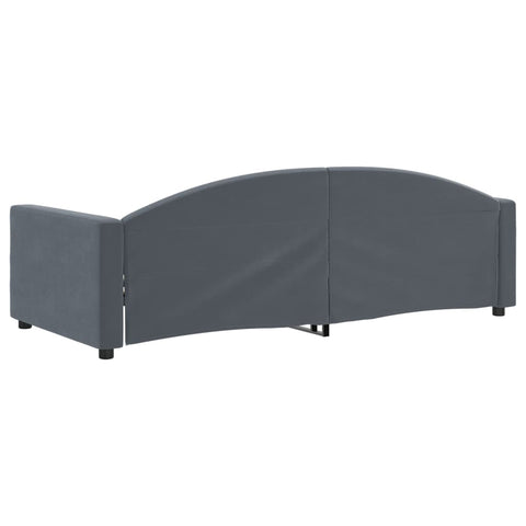 vidaXL Day Bed without Mattress Dark Grey 90x190 cm Single Velvet