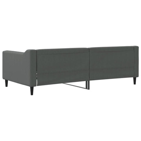 vidaXL Day Bed without Mattress Dark Grey 90x190 cm Single Fabric