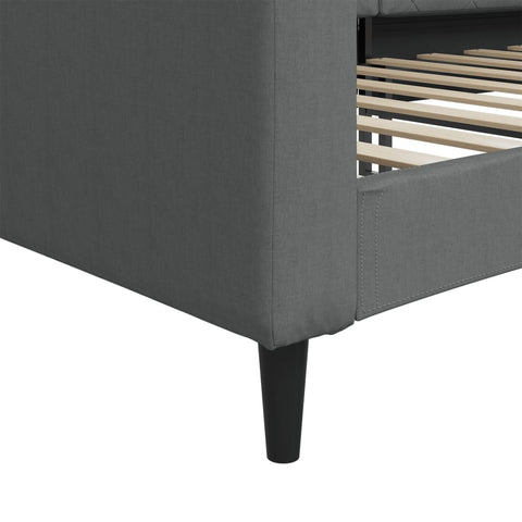 vidaXL Day Bed without Mattress Dark Grey 90x190 cm Single Fabric