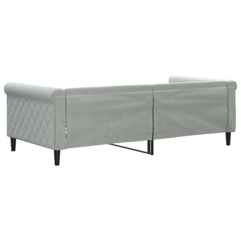 vidaXL Day Bed without Mattress Light Grey 90x190 cm Single Velvet