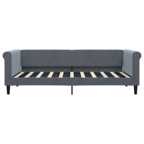 vidaXL Day Bed without Mattress Dark Grey 90x190 cm Single Velvet
