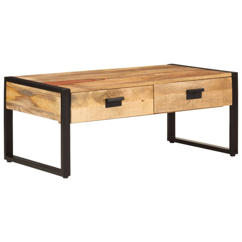 vidaXL Coffee Table 100x54x40 cm Solid Wood Mango and Iron