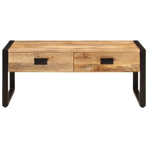 vidaXL Coffee Table 100x54x40 cm Solid Wood Mango and Iron